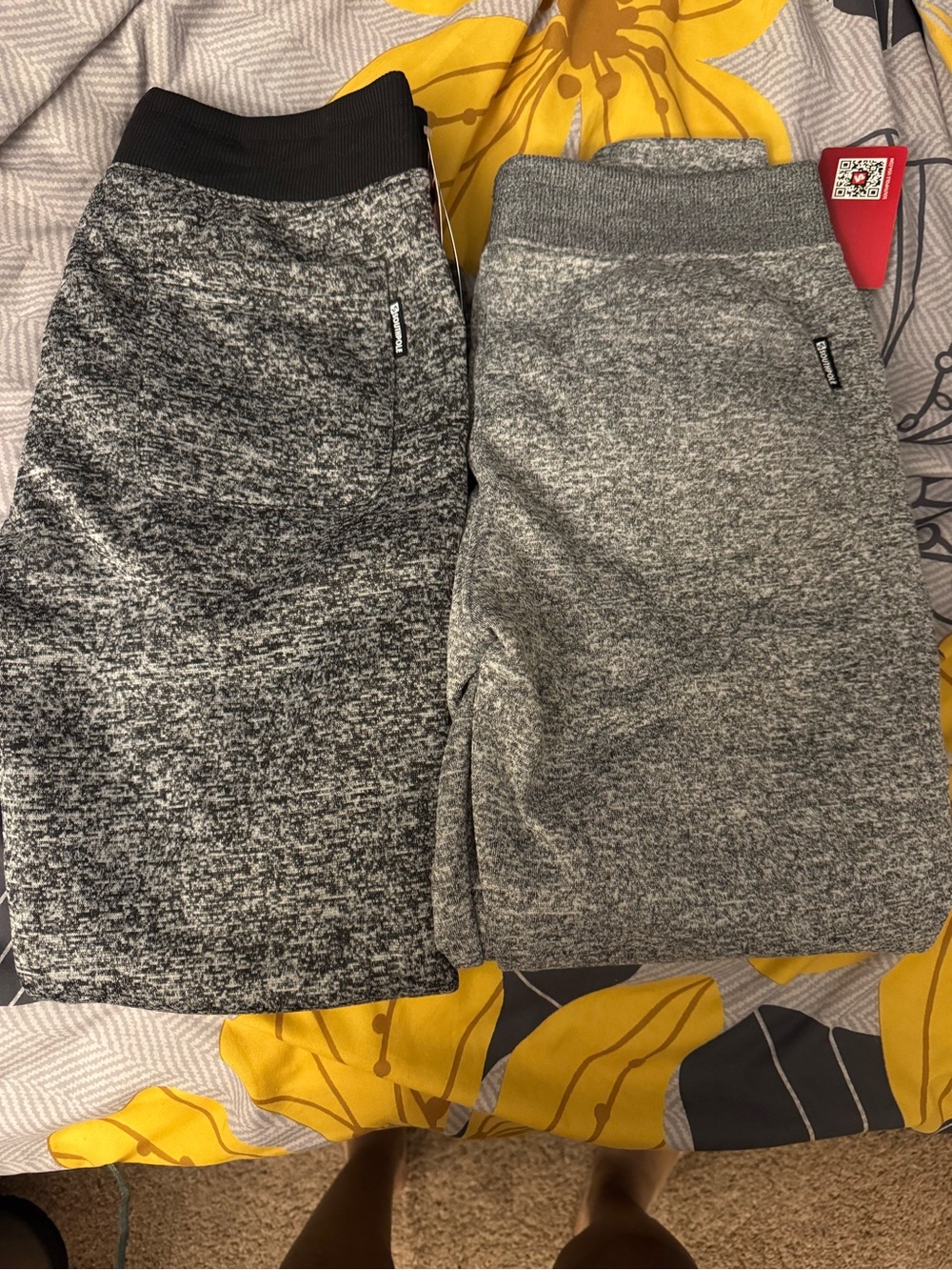 South Pole Kids Gray Marled Jogger Pants - Heathered Light & Dark Gray